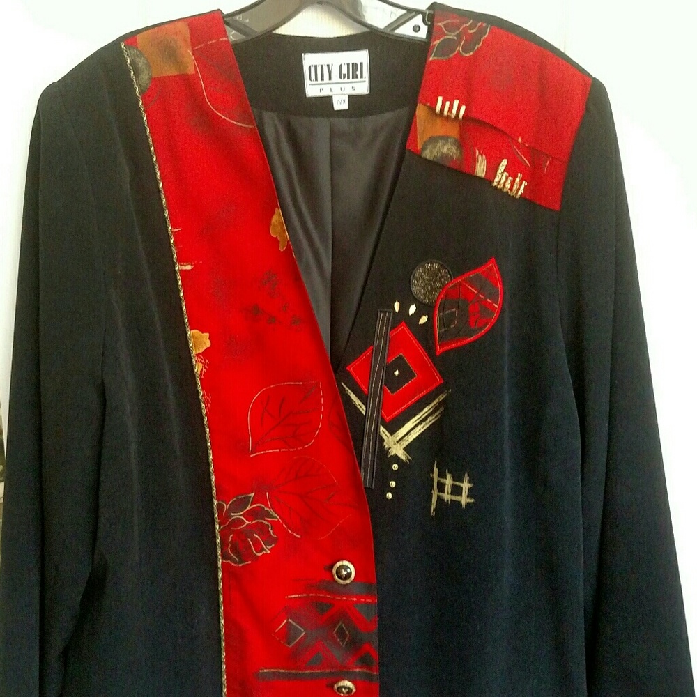 Vintage Long Wearable Art Jacket 0X
